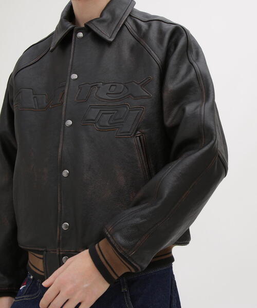 VARISTY LEATHER 'GOALERS' VINTAGE BLACK / バーシティ レザー