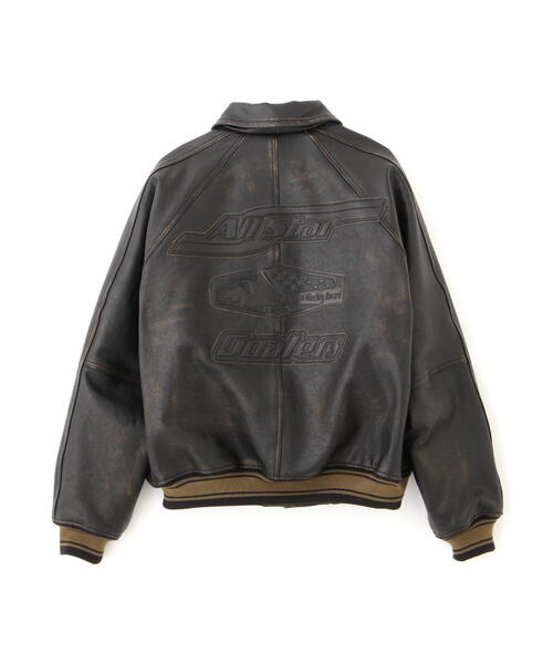 AVIREX GOALERS レザージャケット ヴィンテージ 牛革 VARISTY LEATHER ”GOALERS” VINTAGE BLACK | AVIREX