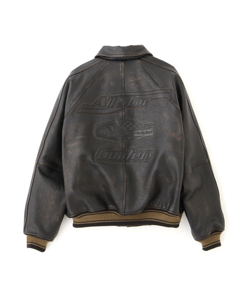 VARISTY LEATHER 'GOALERS' VINTAGE BLACK / バーシティ レザー