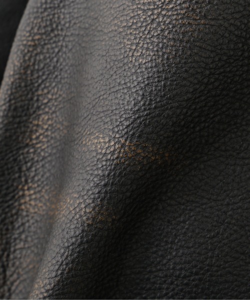 VARISTY LEATHER 'GOALERS' VINTAGE BLACK / バーシティ レザー