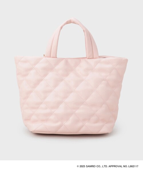 sanrio（サンリオ）の「【マイメロディ】キルティングミドルトートバッグ（トートバッグ・レディース・ブラック/アイボリー/ピンク系9・00）」の6枚目の写真