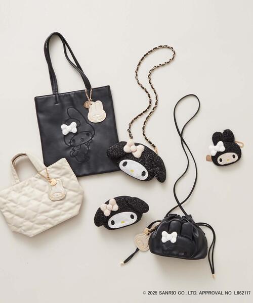 sanrio（サンリオ）の「【マイメロディ】キルティングミドルトートバッグ（トートバッグ・レディース・ブラック/アイボリー/ピンク系9・00）」の17枚目の写真