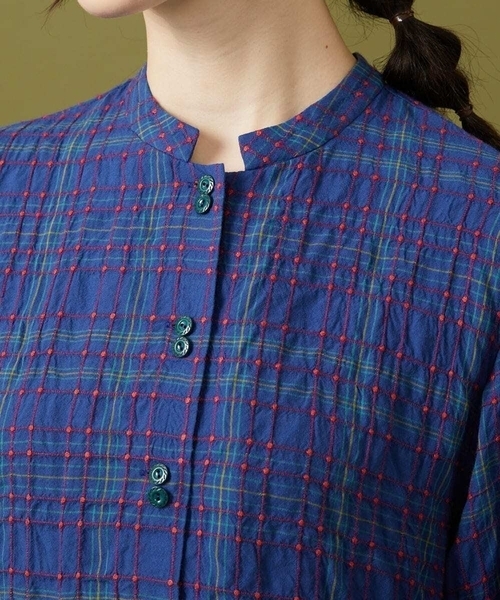 【未使用】ホコモモラ シビラ Mapa チェックワンピース 長袖 ポケット セール】Mapa チェックワンピース（ワンピース）｜Jocomomola