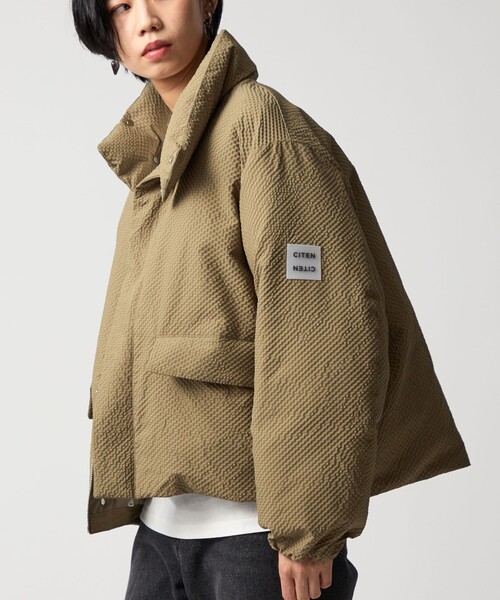 CITEN（シテン）の「＜CITEN＞ミニチェックパデッドブルゾン（ブルゾン・レディース・ライトグレー/ブラック/オリーブ・S/M）」の3枚目の写真