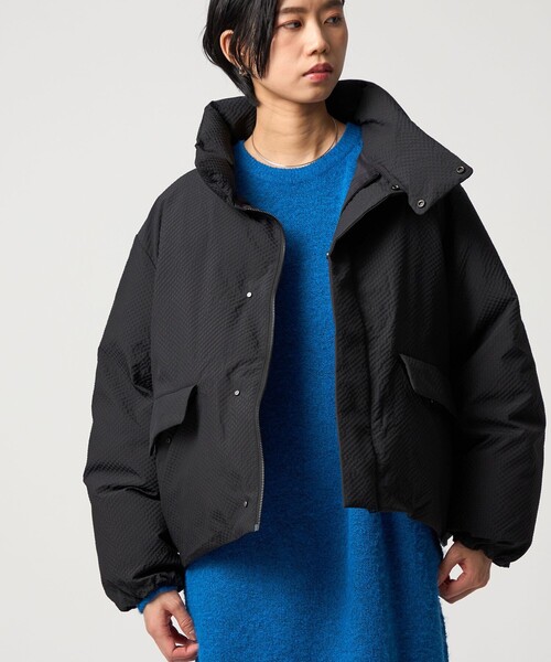 CITEN（シテン）の「＜CITEN＞ミニチェックパデッドブルゾン（ブルゾン・レディース・ライトグレー/ブラック/オリーブ・S/M）」の6枚目の写真