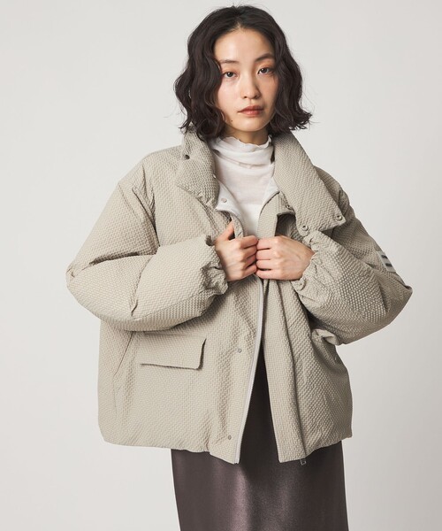 CITEN（シテン）の「＜CITEN＞ミニチェックパデッドブルゾン（ブルゾン・レディース・ライトグレー/ブラック/オリーブ・S/M）」の10枚目の写真