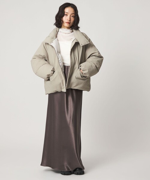 CITEN（シテン）の「＜CITEN＞ミニチェックパデッドブルゾン（ブルゾン・レディース・ライトグレー/ブラック/オリーブ・S/M）」の11枚目の写真