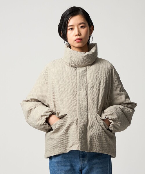 CITEN（シテン）の「＜CITEN＞ミニチェックパデッドブルゾン（ブルゾン・レディース・ライトグレー/ブラック/オリーブ・S/M）」の12枚目の写真