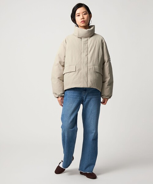 CITEN（シテン）の「＜CITEN＞ミニチェックパデッドブルゾン（ブルゾン・レディース・ライトグレー/ブラック/オリーブ・S/M）」の15枚目の写真