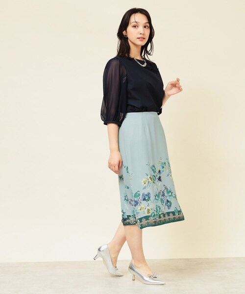 パネル柄／S～L】プリントスカート（スカート）｜Sunauna