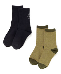 WASK（ワスク）の「ロゴ＆メランジ２P ソックス(15~24cm)（ソックス/靴下）」