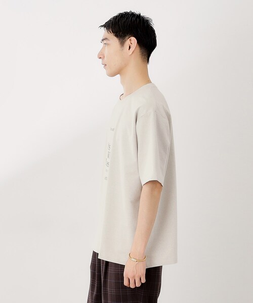 THE SHOP TK (ザ ショップ ティーケー )の「裏配色5分袖プルオーバー(Tシャツ/カットソー・メンズ・オフホワイト/ボルドー・02/03/04)」の8枚目の写真