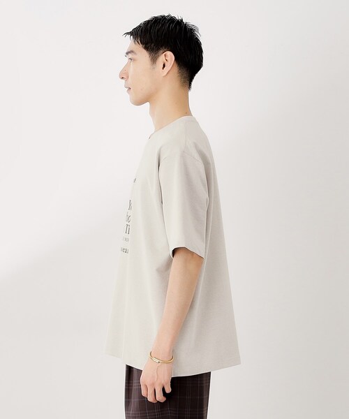 THE SHOP TK (ザ ショップ ティーケー )の「裏配色5分袖プルオーバー(Tシャツ/カットソー・メンズ・オフホワイト/ボルドー・02/03/04)」の13枚目の写真