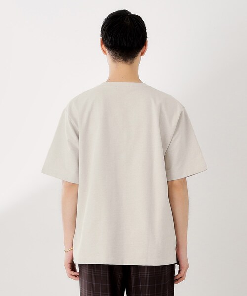 THE SHOP TK (ザ ショップ ティーケー )の「裏配色5分袖プルオーバー(Tシャツ/カットソー・メンズ・オフホワイト/ボルドー・02/03/04)」の14枚目の写真