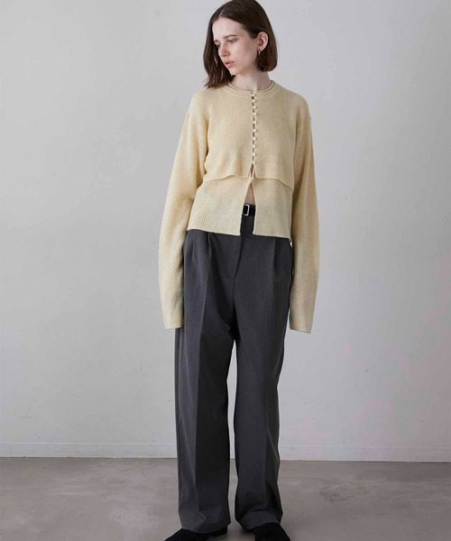 LA PEAU DE GEM】mohair like two piece knit/モヘアライク2