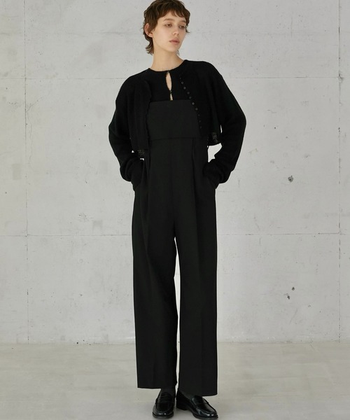 LA PEAU DE GEM 2ピースレイヤードニット セール】【LA PEAU DE GEM】mohair like two piece knit/モヘアライク2