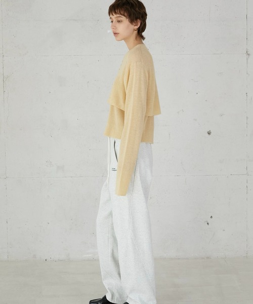 トップス LA PEAU DE GEM two piece layered knit トップス LA PEAU DE GEM two piece layered knit トップス LA