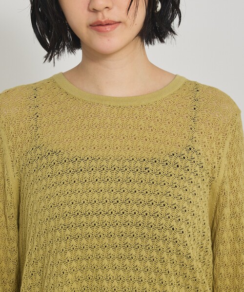 qualite（カリテ）の「スカラップレースニット（ニット/セーター・レディース・ブラック/オフホワイト/イエロー系その他・フリー）」の10枚目の写真
