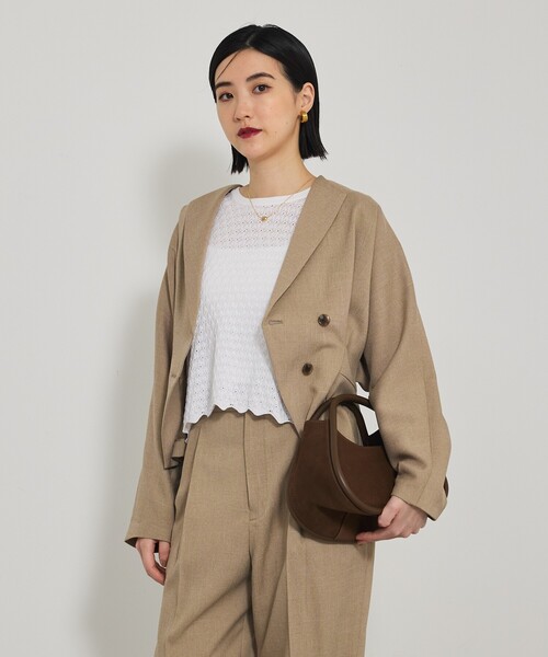 qualite（カリテ）の「スカラップレースニット（ニット/セーター・レディース・ブラック/オフホワイト/イエロー系その他・フリー）」の19枚目の写真