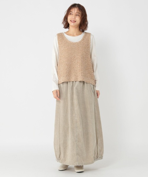 studio CLIP（スタディオクリップ）の「モールネップベスト×ロングスリーブTセットトップス（Tシャツ/カットソー・レディース・ベージュ/ライトグレー/アイボリー・FREE）」の17枚目の写真