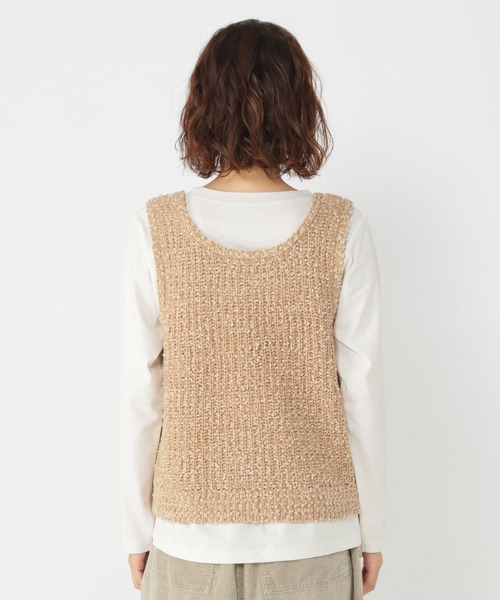 studio CLIP（スタディオクリップ）の「モールネップベスト×ロングスリーブTセットトップス（Tシャツ/カットソー・レディース・ベージュ/ライトグレー/アイボリー・FREE）」の21枚目の写真