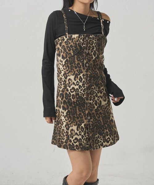 WHO'S WHO gallery（フーズフーギャラリー）の「ビスチェキャミワンピ（ワンピース・レディース・ブラウン/ネイビー・FREE）」の10枚目の写真