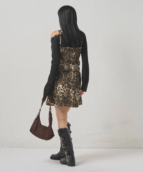 WHO'S WHO gallery（フーズフーギャラリー）の「ビスチェキャミワンピ（ワンピース・レディース・ブラウン/ネイビー・FREE）」の16枚目の写真