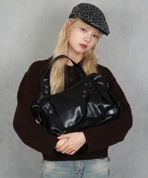 BARELY BLUE | 【 BARELY BLUE / ベアリーブルー 】ビンテージライク 2way フェイク レザー トートバッグ(トートバッグ)