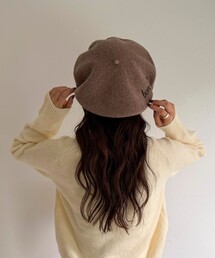 fredy emue（フレディエミュ）の「【Benelli Montacone/ベネリ モンタコーネ】ロゴ刺しゅうウールベレー（ハンチング/ベレー帽）」