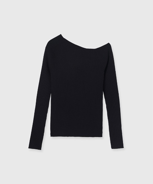 anuans アシンメトリーリブニット アシンメトリーリブニット（ニット）｜ánuans（アニュアンス