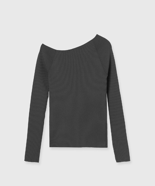 anuans アシンメトリーリブニット アシンメトリーリブニット（ニット/セーター）｜anuans（ア