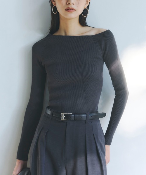 ZOZO限定アイテム】アシンメトリーリブニット（ニット/セーター