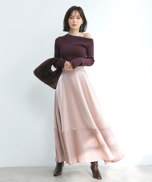 ZOZO限定アイテム】アシンメトリーリブニット（ニット/セーター