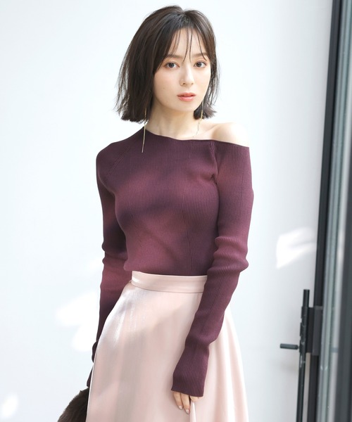 anuans（アニュアンス）の「【ZOZO限定アイテム】アシンメトリーリブニット（ニット/セーター・レディース・アイボリー/ブラック/グレー/バーガンディー・FREE）」の20枚目の写真