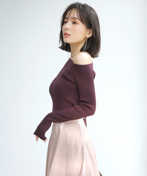 anuans（アニュアンス）の「【ZOZO限定アイテム】アシンメトリーリブニット（ニット/セーター・レディース・アイボリー/ブラック/グレー/バーガンディー・FREE）」の22枚目の写真