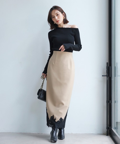 anuans（アニュアンス）の「【ZOZO限定アイテム】アシンメトリーリブニット（ニット/セーター・レディース・アイボリー/ブラック/グレー/バーガンディー・FREE）」の13枚目の写真