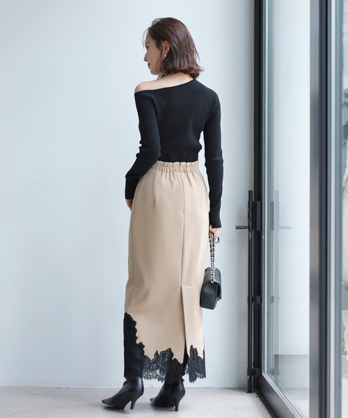 ZOZO限定アイテム】アシンメトリーリブニット（ニット/セーター