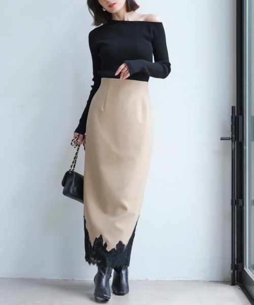 ZOZO限定アイテム】アシンメトリーリブニット（ニット/セーター