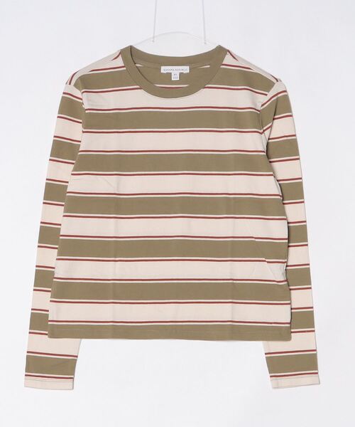 Banana Republic（バナナリパブリック）の「ヴィンテージ コットン ロングスリーブ Tシャツ（Tシャツ/カットソー・レディース・オリーブ/ホワイト/グリーン/ネイビー・XS/S/L/M）」の8枚目の写真