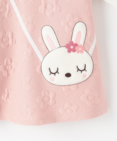 KP（ケーピー）の「mimiちゃんポシェット風 花キルトワンピース（ワンピース・キッズ・ピンク/ネイビー・80ｃｍ/90cm/100cm/110cm）」の7枚目の写真
