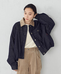 ONIGIRI | 衿コーデュロイ デニムブルゾン / セットアップ対応(ブルゾン)