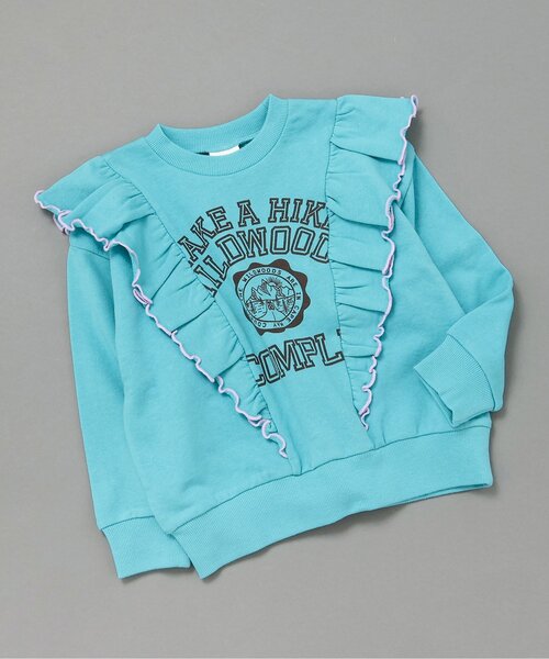 BREEZE（ブリーズ）の「【WEB限定/ジュニア対応】フリルトレーナー（スウェット・キッズ・ピンク/グレー/サックスブルー/アイボリー・140/130/120/110/90/100）」の3枚目の写真