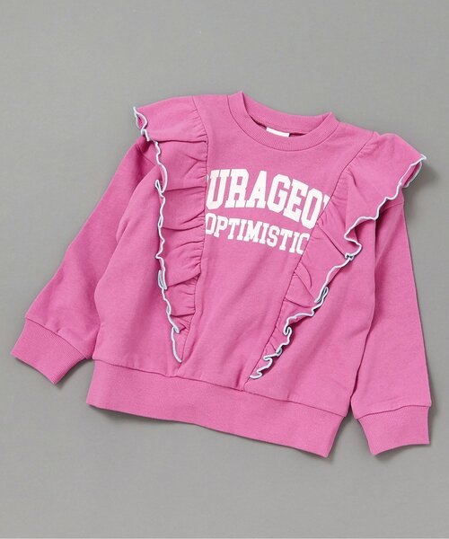 BREEZE（ブリーズ）の「【WEB限定/ジュニア対応】フリルトレーナー（スウェット・キッズ・ピンク/グレー/サックスブルー/アイボリー・140/130/120/110/90/100）」の4枚目の写真