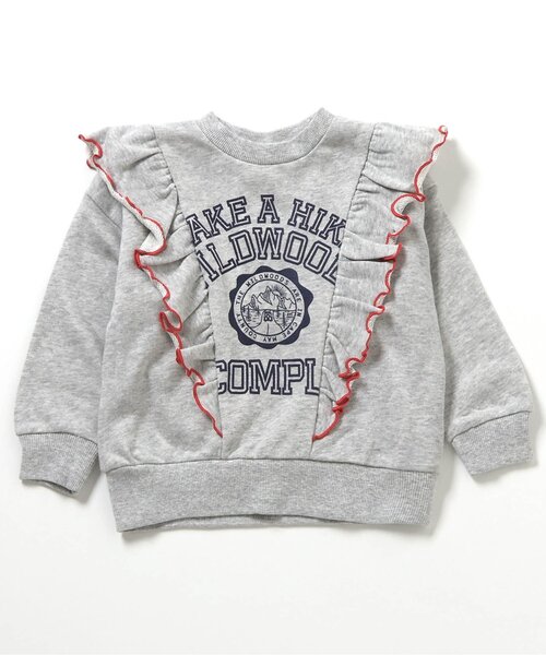 BREEZE（ブリーズ）の「【WEB限定/ジュニア対応】フリルトレーナー（スウェット・キッズ・ピンク/グレー/サックスブルー/アイボリー・140/130/120/110/90/100）」の8枚目の写真