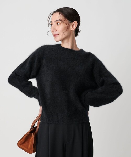 フォックスカシミヤブレンド クルーネックニットプルオーバー（ニット