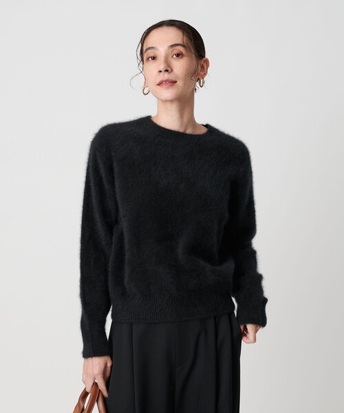 フォックスカシミヤブレンド クルーネックニットプルオーバー（ニット