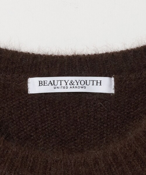 BEAUTY&YOUTH UNITED ARROWS（ビューティーアンドユースユナイテッドアローズ）の「フォックスカシミヤブレンド クルーネックニットプルオーバー（ニット/セーター・レディース・ダークブラウン/ライトグレー/ブラック・FREE）」の12枚目の写真