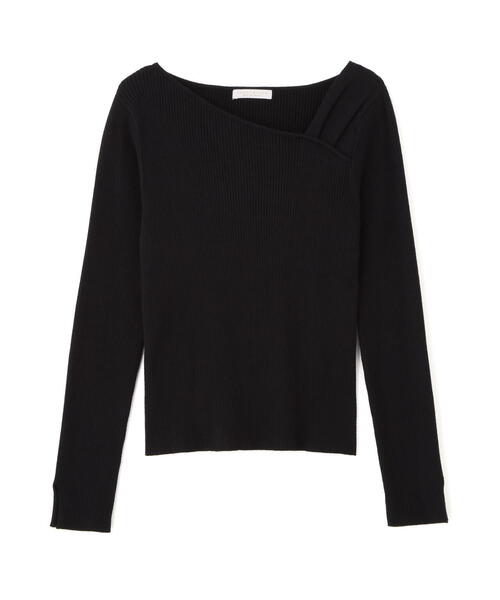 PROPORTION BODY DRESSING(プロポーションボディドレッシング)の「<ウォッシャブル>アシメネックリブニット / 1215270109(ニット/セーター・レディース・ブラック/レッド/ホワイト系その他/イエロー・FREE)」の5枚目の写真