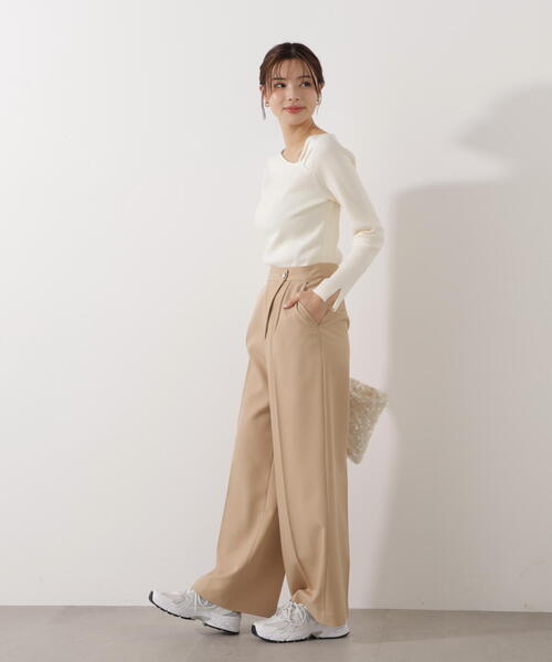 PROPORTION BODY DRESSING(プロポーションボディドレッシング)の「<ウォッシャブル>アシメネックリブニット / 1215270109(ニット/セーター・レディース・ブラック/レッド/ホワイト系その他/イエロー・FREE)」の15枚目の写真