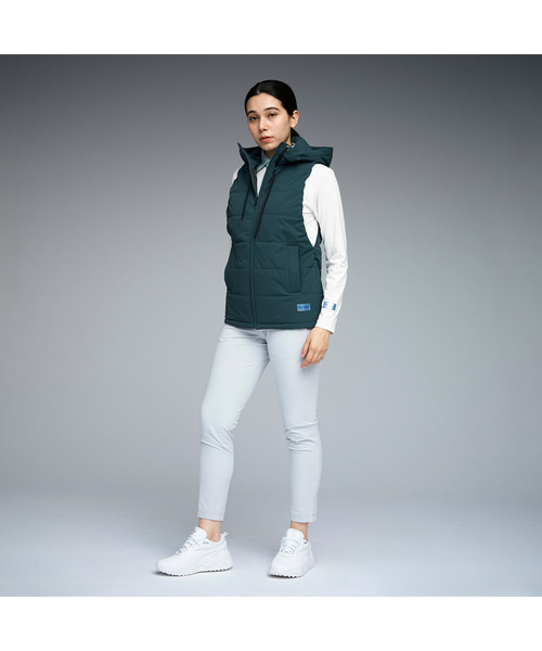 PUMA（プーマ）の「PUMA プーマ ウィメンズ ゴルフ FOG パデッド ベスト（ブルゾン・レディース・ダークグリーン/オフホワイト・SMALL/MEDIUM/LARGE/X-LARGE）」の12枚目の写真